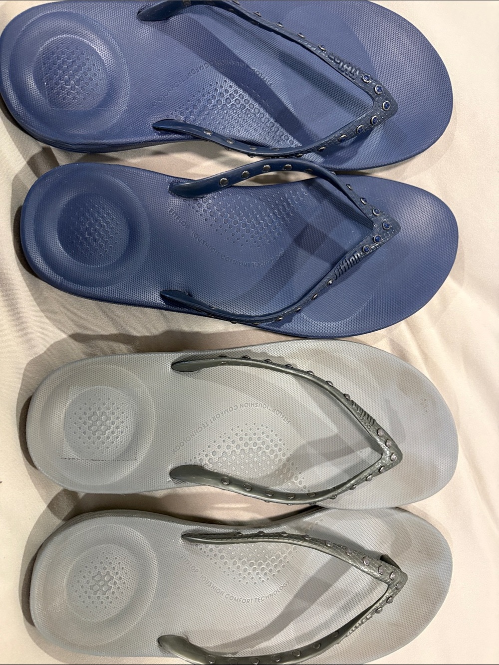 Two-Pair Fit-Flop Set - Blue & Light Gray